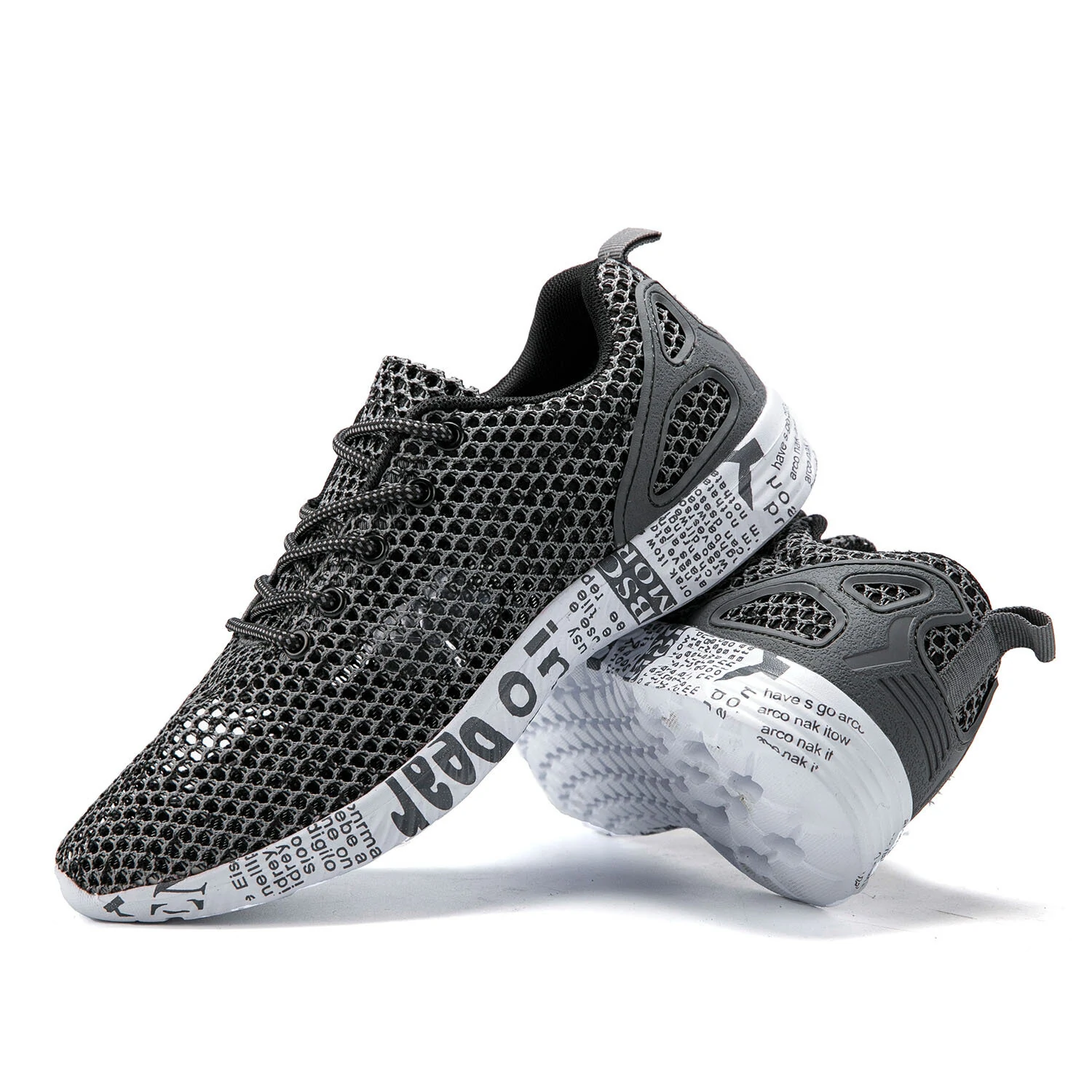 (image for) Men's Breathable Mesh Running Shoes Summer Sport Sneakers Casual Walking Wading Shoes For Outdoor Sport Cycling Shoes